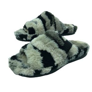 Ugg Fluff You Cali Collage Grey Slipper Sheepskin Men 9 Sandal Slides Shoes